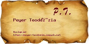 Peyer Teodózia névjegykártya